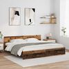 vidaXL Bed Frame with Headboard Old Wood 200 x 200 cm Engineered Wood