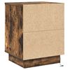 vidaXL Bedside Cabinet with 2 pcs Smoked Oak 39 x 34.5 x 50 cm