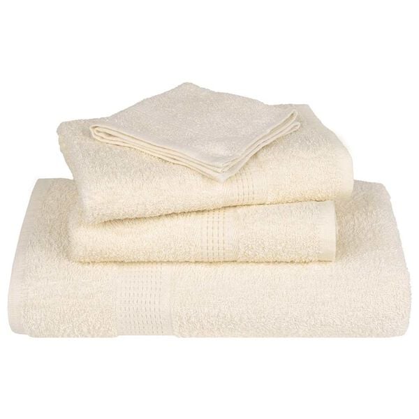vidaXL Towels "FROGN" 4 pcs Cream 100x200 cm 360 gsm