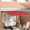 vidaXL Retractable Awning Manual Red 300 x 250 cm Aluminium and Fabric