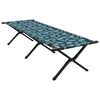 vidaXL Folding Camping Bed Folding Manual Leaf pattern Oxford fabric