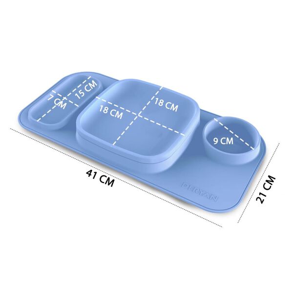 DERYAN Kids Placemat Quuby Silicone Sky Blue