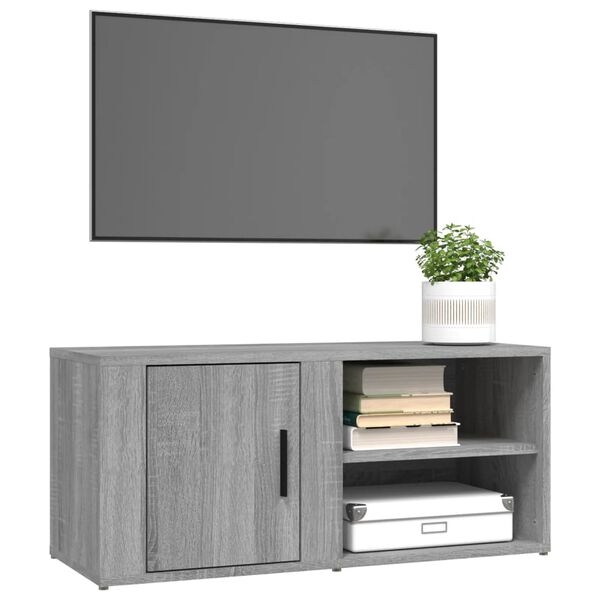 vidaXL TV Cabinet Grey Sonoma 80x31,5x36 cm Engineered Wood