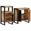 vidaXL Bathroom Furniture Set 2 pcs Brown and Black Solid Mango Wood
