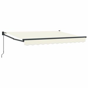 vidaXL Manual Retractable Awning Cream 2.5 x 2 m