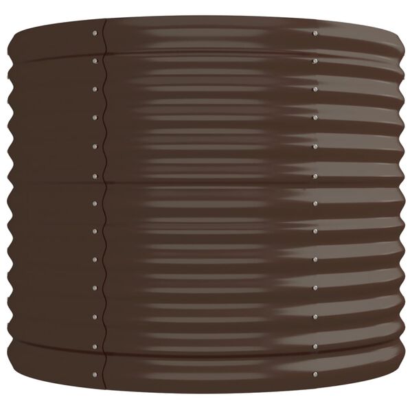 vidaXL Garden Raised Bed Galvanised Steel 224x80x68 cm Brown