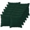 vidaXL Cushion with Pillow HOUTEN 12 pcs Dark Green Velvet