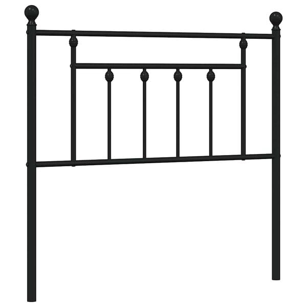 vidaXL Metal Replace Headboard Black 90 cm