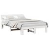 vidaXL Bed Frame with Headboard White 140 x 190 cm Solid Pine Wood