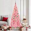 vidaXL Christmas Tree with 300 LEDs with Stand Pink 180 cm PVC