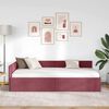 vidaXL Corner Bed Frame with Headboard Wine Red 80 cm x 200 cm Velvet