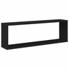 vidaXL Wall Cube Shelf 4 pcs Black 80x15x26.5 cm Engineered Wood