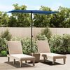 vidaXL Garden Parasol with Aluminium Pole 180x110 cm Azure Blue