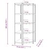 vidaXL 5-Layer Shelves 4 pcs Anthracite Steel&Engineered Wood
