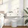 vidaXL Wall Shelf with Drawers White 80x34x17 cm Engineered Wood