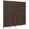 vidaXL Room Divider 4 Panels Brown Poly Rattan