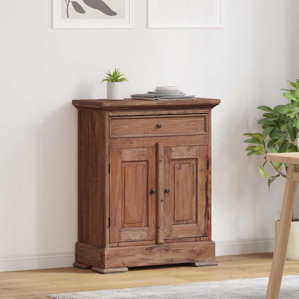 vidaXL Storage Cabinet 63 x 30 x 79 cm Solid Mahogany Wood