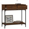 vidaXL Console Table Brown Oak 75x34.5x75 cm Engineered Wood