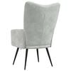 vidaXL Relaxing Chair Light Grey 70 x 61 x 96.5 cm Velvet