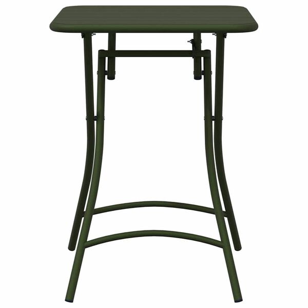 vidaXL Garden Table Dark green 55 x 55 x 73 cm Powder-coated Steel