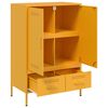 vidaXL Highboard Mustard Yellow 68x39x101.5 cm Steel