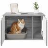 vidaXL Cat House Grey Sonoma 85 x 55 x 50.5 cm Engineered Wood