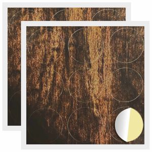 vidaXL Self-adhesive Screw Cover 2 pcs Old Wood &Oslash; 20 x 0.5 mm