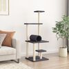 vidaXL Cat Tree with Sisal Scratching Posts Dark Grey 136 cm