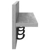 vidaXL Wall-Mounted Coat Rack Grey Sonoma 60 x 10.5 x 18 cm