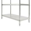 vidaXL 4-Tier Kitchen Shelf 150x48x155 cm Stainless Steel
