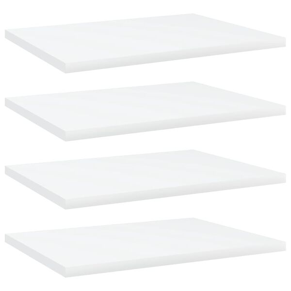 vidaXL Bookshelf Boards 4 pcs White 40x30x1.5 cm Engineered Wood