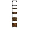 vidaXL Bookshelf Smoked Oak 99x35.5x176 cm Engineered Wood and Steel