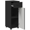 vidaXL Bathroom Cabinet Black 30 x 35 x 80 cm Engineered wood & Metal