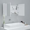 vidaXL LED Bathroom Mirror Cabinet White 80x12x45 cm Acrylic