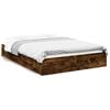 vidaXL Bed Frame with Drawers without Mattress Smoked Oak 160x200 cm