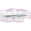 vidaXL 7 Piece Garden Sofa Set Solid Wood Douglas Fir