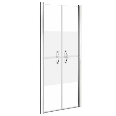 vidaXL Shower Door Half Frosted ESG 96x190 cm