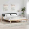 vidaXL Bed frame Brown and dark grey 180 x 200 cm Solid pine wood