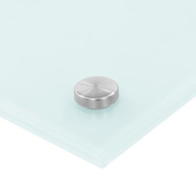 vidaXL Kitchen Backsplash White 80x50 cm Tempered Glass