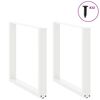 vidaXL Dining Table Legs U-Shaped 2 pcs White 90x(72-73) cm Steel