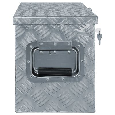 vidaXL Aluminium Box 76.5x26.5x33 cm Silver