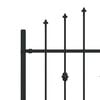 vidaXL Spike Fence Black 200 x 110 cm Powder-Coated Steel