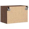 vidaXL Wall-mounted Bedside Cabinet with LED Lights Brown Oak