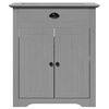 vidaXL 3 Piece Bathroom Furniture Set BODO Grey Solid Wood Pine