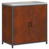 vidaXL Kitchen Storage Set with Shelf 3 pcs Rusty Weathering Steel