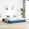 vidaXL Ottoman Bed Frame No Mattress Dark Blue 200x200 cm Velvet