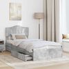 vidaXL Storage Bed Concrete Grey 90 x 200 cm Engineered Wood