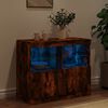 vidaXL Sideboard with LED Lights Smoked Oak 81x37x67 cm