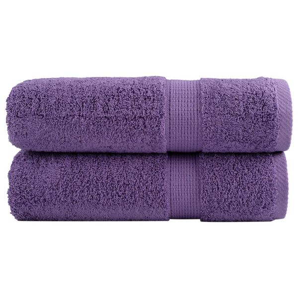 vidaXL Premium Shower Towels SOLUND 2 pcs Purple 70x140 cm 600 gsm