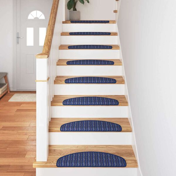 vidaXL Self-adhesive Stair Mats 15 pcs Blue 65 x 21 x 4 cm